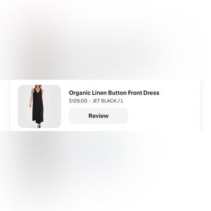 Mate the label brand - Jet Black Linen Button-Up dress L